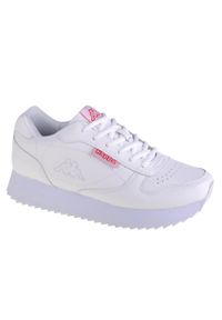 Buty sportowe Sneakersy damskie, Kappa Base II PF. Kolor: biały, czerwony, wielokolorowy. Materiał: guma, materiał, tkanina, syntetyk. Sport: turystyka piesza