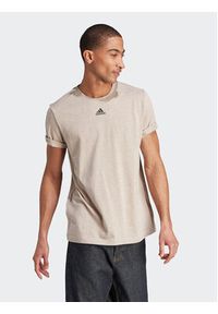 Adidas - adidas T-Shirt IB6143 Beżowy Regular Fit. Kolor: beżowy. Materiał: bawełna #3