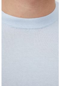 Liu Jo sweter bawełniany M122P202GIROENTRY męski lekki. Kolor: niebieski. Materiał: bawełna. Długość rękawa: długi rękaw. Długość: długie #3