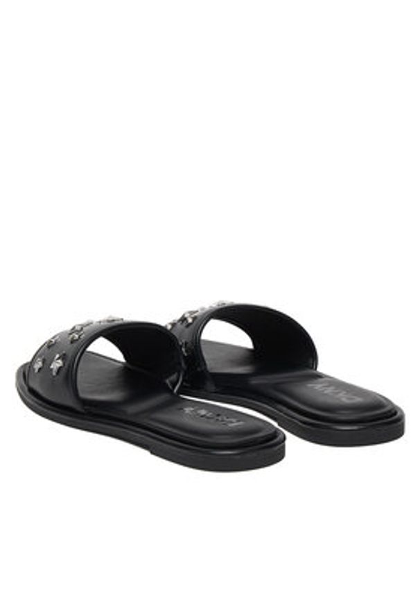 DKNY Klapki K1622909 Czarny. Kolor: czarny. Materiał: skóra