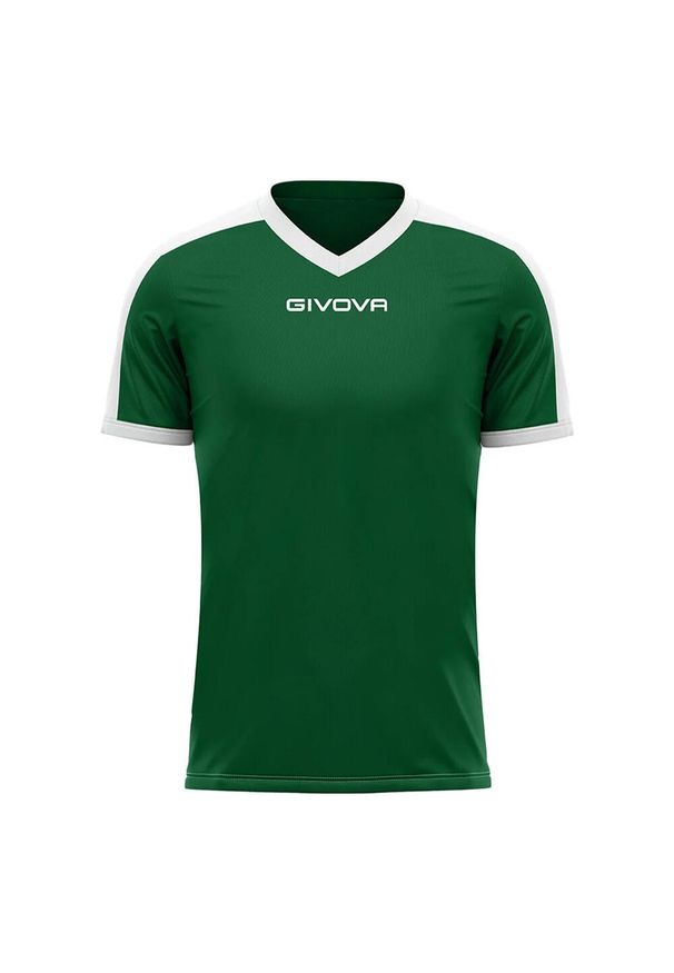 Givova - Męska Koszulka Interlock Revolution. Kolor: biały, zielony, wielokolorowy