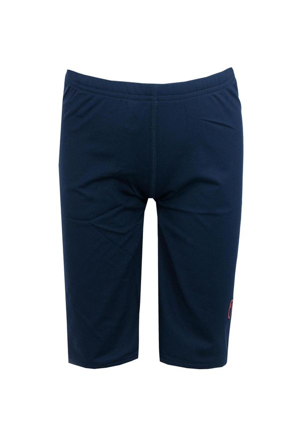 POWERLAYER - Kąpielówki dla chłopców PlayerLayer Navy 128 - Trwałe i Wygodne. Kolor: niebieski. Materiał: poliester