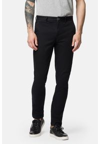 Lancerto - Spodnie Czarne z Bawełną Chino Nelson. Kolor: czarny. Materiał: bawełna, elastan #1