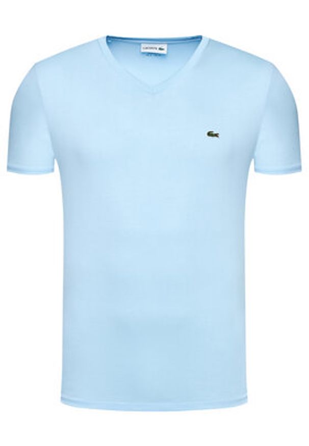 Lacoste T-Shirt TH6710 Niebieski Regular Fit. Kolor: niebieski. Materiał: bawełna