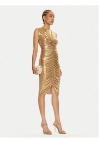 NORMA KAMALI Sukienka koktajlowa ST1243LMD45008 Złoty Slim Fit. Kolor: złoty. Materiał: syntetyk. Styl: wizytowy #3