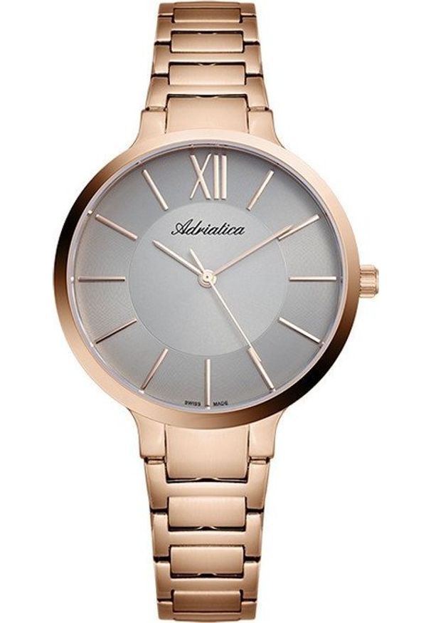 Zegarek Adriatica Zegarek damski Adriatica A3571.9167Q różowe złoto. Kolor: złoty, wielokolorowy, różowy