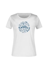 YB SPORTS - T-shirt Damski Zimowy Biały XL - Miękka Bawełna, Idealne Dopasowanie. Kolor: biały. Materiał: bawełna. Sezon: zima. Sport: piłka nożna #1