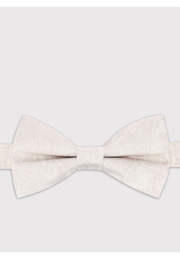 Pako Lorente - PAKO LORENTE – Jedwabna beżowa mucha męska. Okazja: na ślub cywilny, na wesele, na imprezę. Kolor: beżowy. Materiał: jedwab. Styl: elegancki
