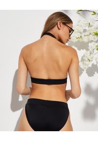 NORMA KAMALI - Czarny top od bikini. Kolor: czarny. Materiał: materiał