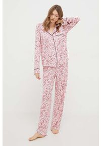 DKNY - Dkny piżama damska kolor różowy. Kolor: różowy