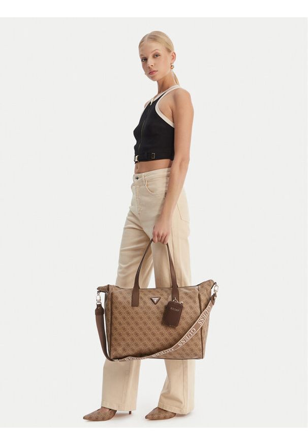 Guess Torba weekendowa Latona Travel TWHB92 11017 Brązowy. Kolor: brązowy. Materiał: skóra