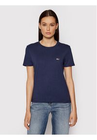 T-Shirt Tommy Jeans. Kolor: niebieski. Materiał: jersey #1