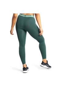 GYM SHARK - Legginsy treningowe damskie Gymshark Fit. Kolor: zielony