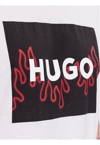 Hugo T-Shirt Dulive 50506989 Biały Regular Fit. Kolor: biały. Materiał: bawełna