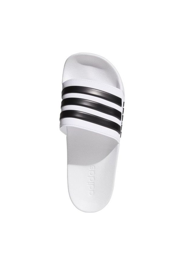 Adidas - Klapki adidas Adilette Shower AQ1702 białe czarne. Kolor: biały, wielokolorowy, czarny. Materiał: materiał, syntetyk. Wzór: paski