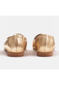 Marco Shoes Baleriny damskie z gumką w cholewce złoty. Kolor: złoty. Szerokość cholewki: normalna #3