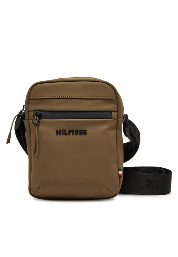 TOMMY HILFIGER - Tommy Hilfiger Saszetka Th Tpu Mini Reporter AM0AM13498 Brązowy. Kolor: brązowy. Materiał: skóra