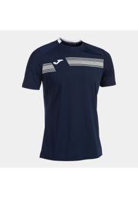 Koszulka męska Joma Smash Short Sleeve T-Shirt navy/white M. Kolor: biały, wielokolorowy, niebieski. Długość rękawa: krótki rękaw. Długość: krótkie. Sport: tenis