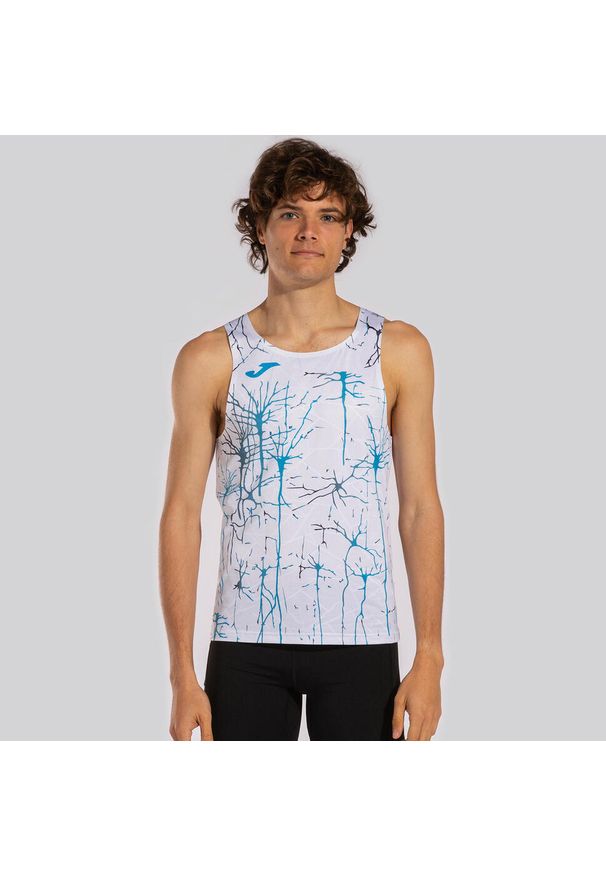 Tank top do biegania męski Joma Elite IX. Kolor: biały