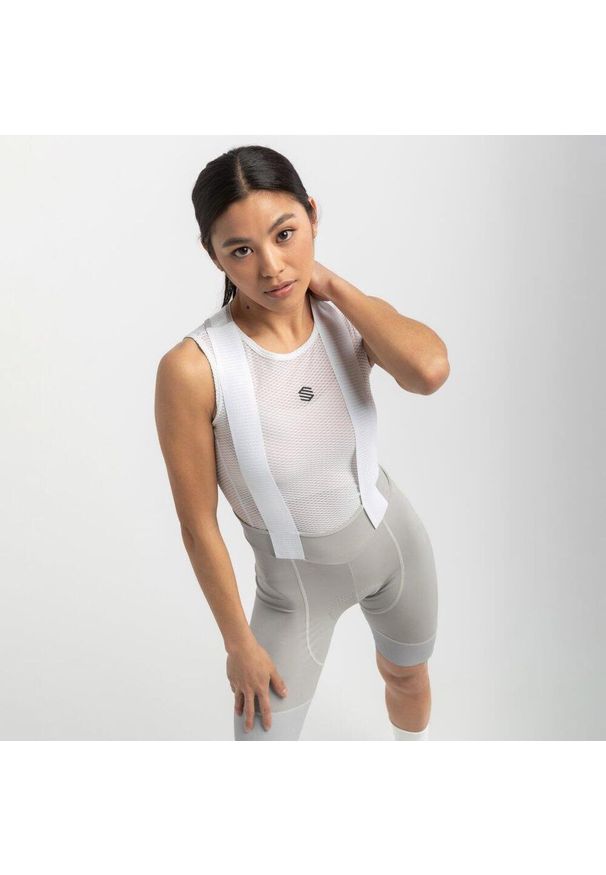 SIROKO - Spodenki rowerowe damskie z materiałów z recyklingu Sía Sza. Kolor: szary. Materiał: materiał. Sport: kolarstwo