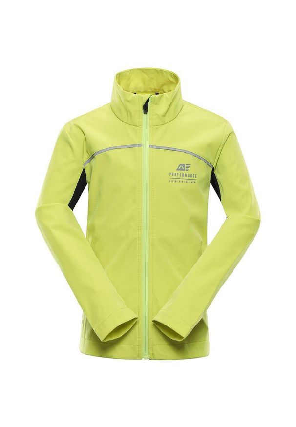 ALPINE PRO - Kurtka dziecięca Alpine Pro Geroco 152-158 - Wodoodporna i Wiatroszczelna. Kolor: zielony. Materiał: softshell, materiał. Sezon: wiosna, jesień. Styl: sportowy