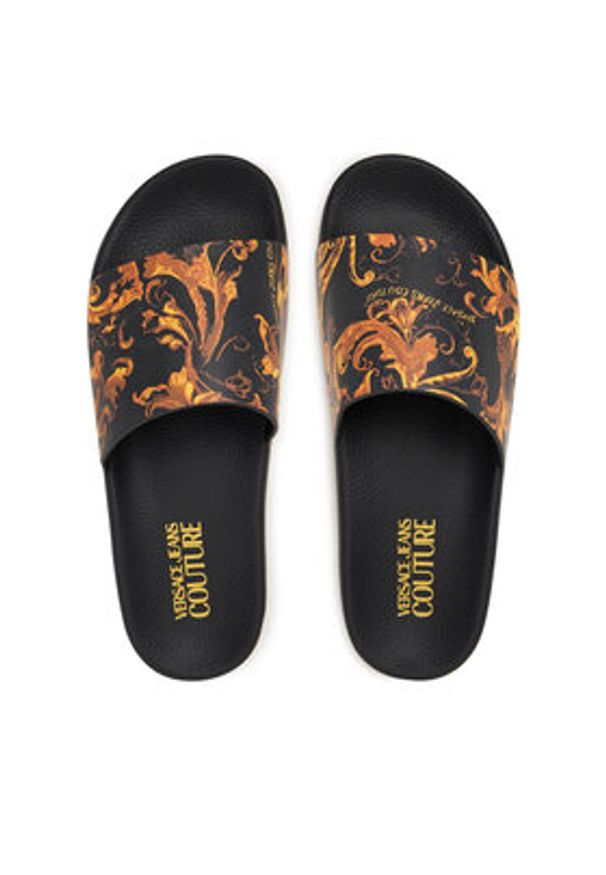 Versace Jeans Couture Klapki 79VA3SQ3 Czarny. Kolor: czarny. Materiał: syntetyk