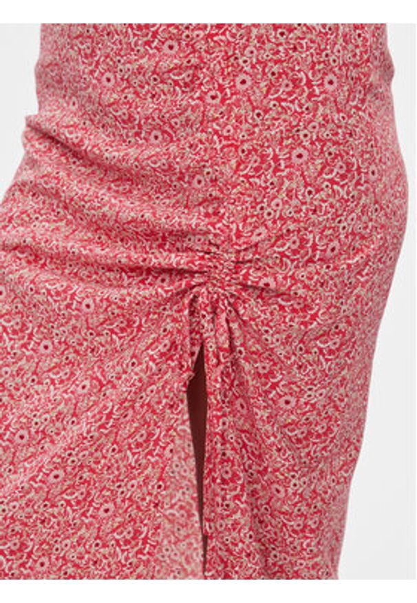 Pepe Jeans Spódnica midi Blake PL901090 Czerwony Regular Fit. Kolor: czerwony. Materiał: wiskoza