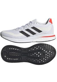 Adidas - Buty adidas Supernova Jr GY2730 białe czarne. Kolor: czarny, biały, wielokolorowy. Materiał: syntetyk, guma. Szerokość cholewki: normalna