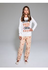 Sinsay - Piżama dwuczęściowa z motywem świątecznym - kremowy. Kolor: kremowy. Styl: wizytowy #1