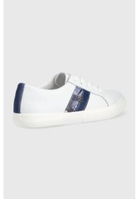 Lauren Ralph Lauren buty skórzane JANSON II 802860689001.100 kolor biały. Nosek buta: okrągły. Zapięcie: sznurówki. Kolor: biały. Materiał: skóra #3