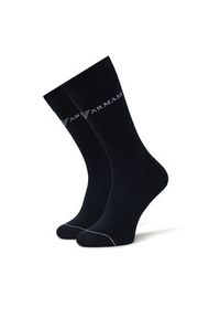 Emporio Armani Skarpety długie EM000554 AF12276 MB154 Granatowy. Kolor: niebieski. Materiał: bawełna, materiał #5