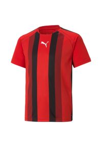 Koszulka dziecięca Puma Team Liga Striped. Kolor: czarny, czerwony, wielokolorowy. Sport: piłka nożna #1