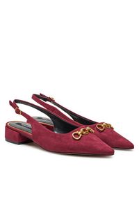 Nine West Sandały WFA2991-1 Bordowy. Kolor: czerwony. Materiał: materiał #5