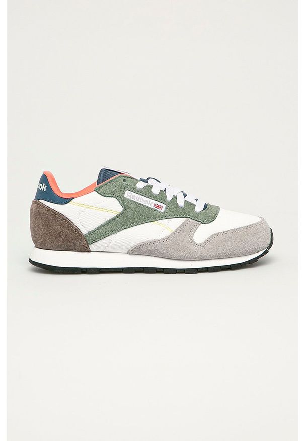 Reebok Classic - Buty dziecięce Cl Lthr. Nosek buta: okrągły. Zapięcie: sznurówki. Materiał: guma. Model: Reebok Classic