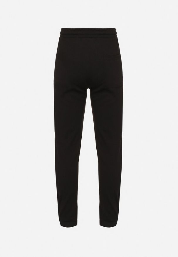 Born2be - Czarne Spodnie Dresowe z Bawełną i Sznurkami Arlania. Okazja: na co dzień, na spacer. Kolor: czarny. Materiał: bawełna, dresówka. Styl: klasyczny, casual