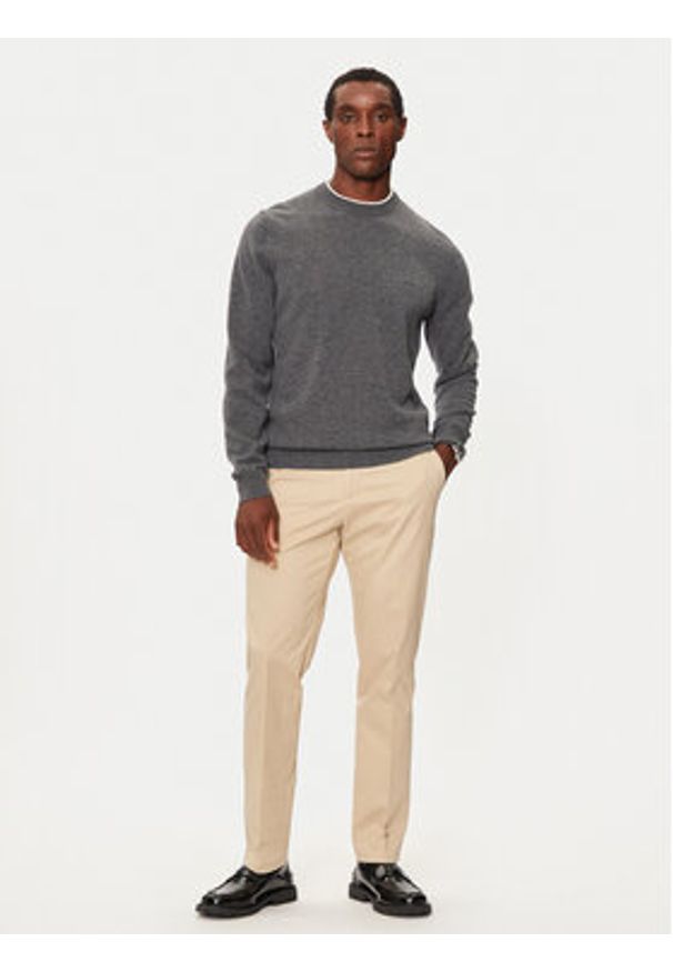 BOSS - Boss Spodnie materiałowe C-Genius-Dtl-243F 50527920 Beżowy Slim Fit. Kolor: beżowy. Materiał: bawełna