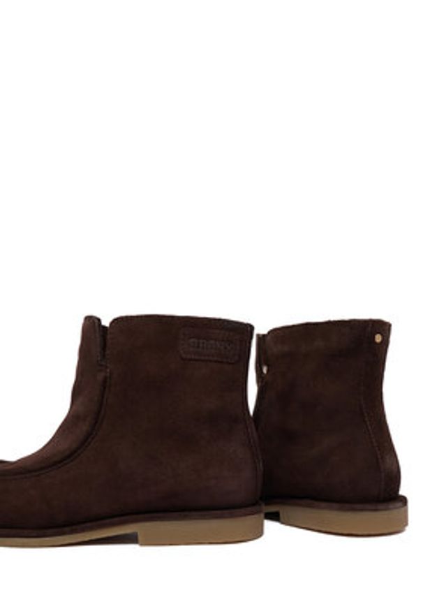 Bronx Botki 47645-OC Brązowy. Kolor: brązowy. Materiał: skóra, zamsz