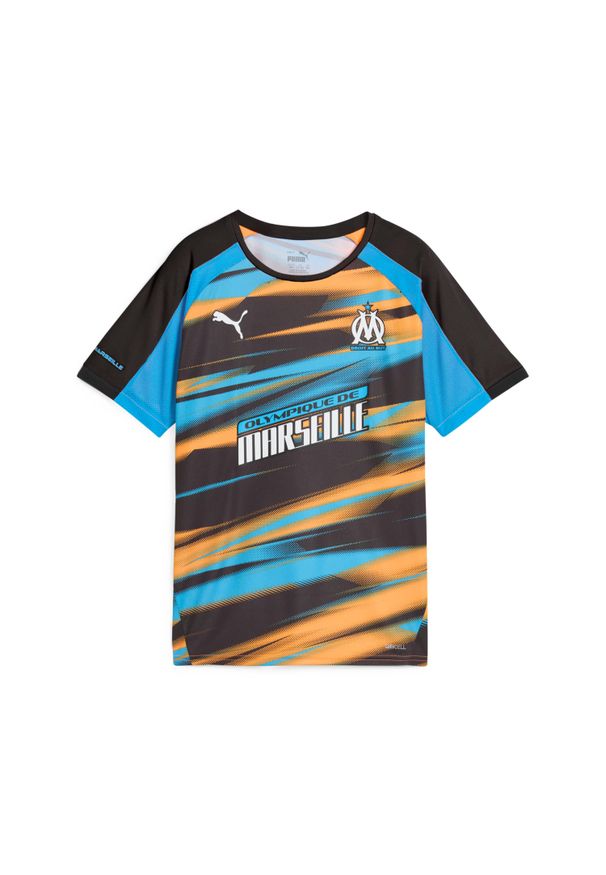 Puma - Maillot Faster dla dzieci OM 2024/25. Kolor: pomarańczowy. Sport: piłka nożna