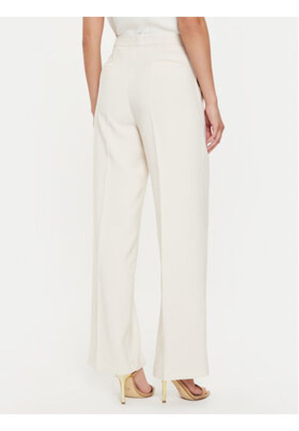ViCOLO Spodnie materiałowe TB0049 Écru Regular Fit. Materiał: wiskoza