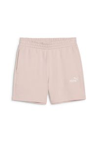 Puma - Damskie szorty z wysokim stanem i małym logo No.1 ESS 5'' PUMA Rose Quartz Pink. Stan: podwyższony. Kolor: różowy. Sport: fitness