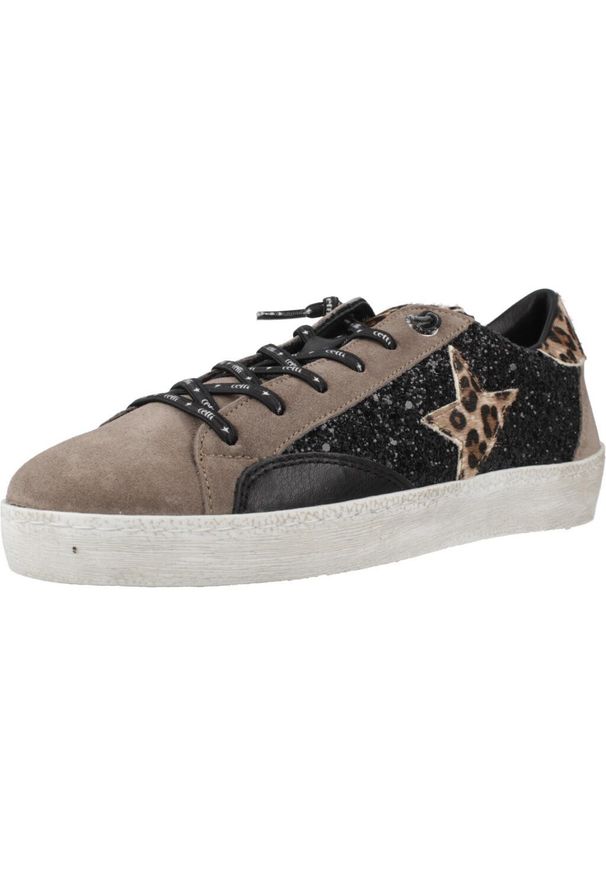 QUERCETTI - Buty CETTI C1342SRA INV26 Czarny. Kolor: czarny. Materiał: tkanina, skóra. Styl: sportowy