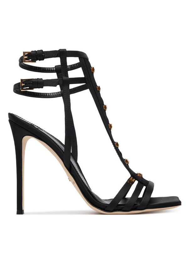 Elisabetta Franchi Sandały SA-24L-62E2-V590 Czarny. Kolor: czarny. Materiał: materiał