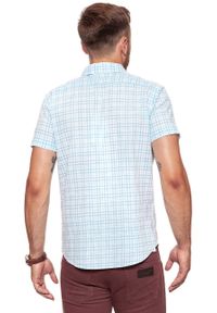 Wrangler - KOSZULA WRANGLER SS 1PKT SHIRT CERULEAN W5881OPVT 112129597. Materiał: bawełna. Styl: klasyczny