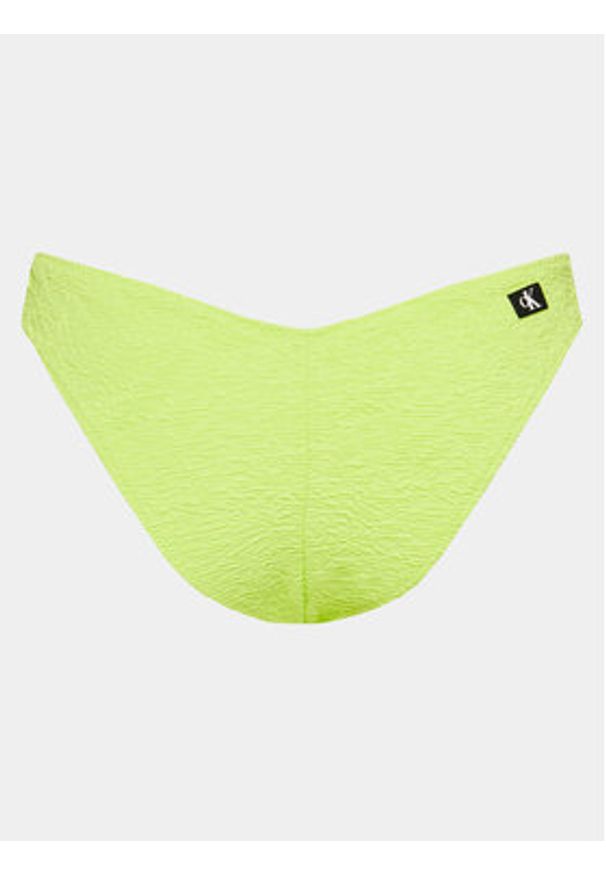 Calvin Klein Swimwear Dół od bikini KW0KW02399 Zielony. Kolor: zielony. Materiał: syntetyk
