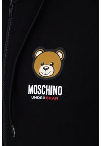 MOSCHINO Czarna męska bluza z kapturem, Rozmiar M. Typ kołnierza: kaptur. Kolor: czarny #6