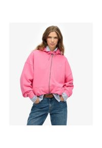 Damska bluza z kapturem zapinana na zamek Superdry Studios. Typ kołnierza: kaptur. Kolor: różowy #1
