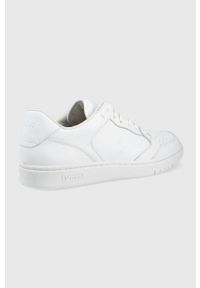 Polo Ralph Lauren sneakersy skórzane POLO CRT kolor biały. Nosek buta: okrągły. Zapięcie: sznurówki. Kolor: biały. Materiał: skóra