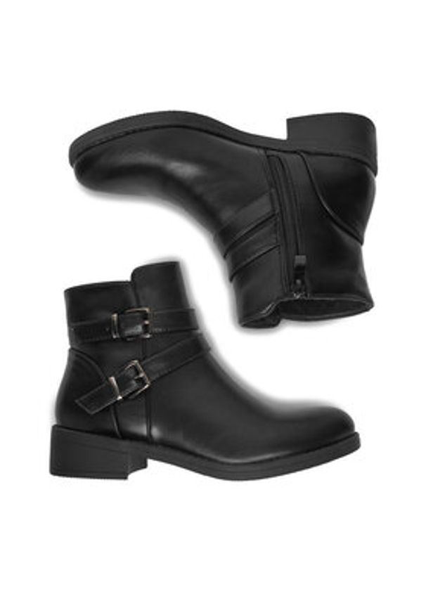 DeeZee Botki LZP05 Czarny. Kolor: czarny. Materiał: materiał