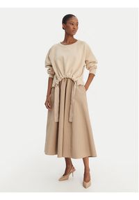 Weekend Max Mara Komplet bluza i sukienka Destino 2615631021 Beżowy Relaxed Fit. Kolor: beżowy. Materiał: bawełna #3