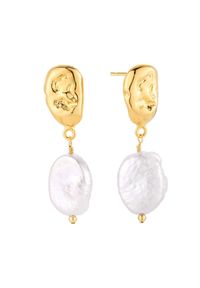 SELFIE JEWELLERY - Kolczyki z perłami Monaco. Materiał: złote, srebrne. Kolor: biały. Kamień szlachetny: perła #1